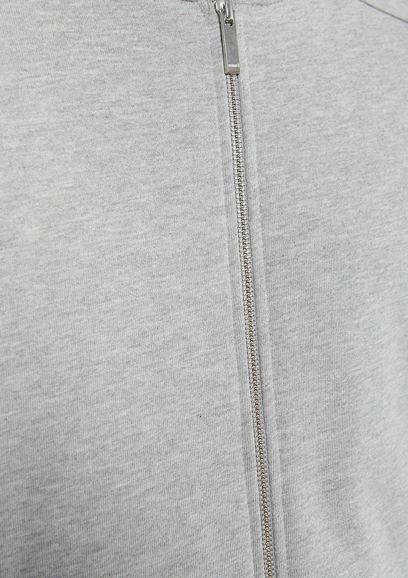 Hooded Grey Basic Zip Up Sweatshirt