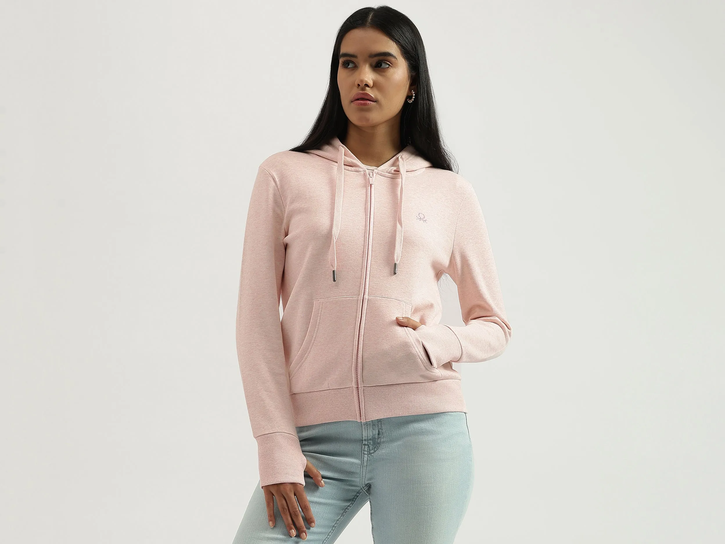 Hooded Neck Solid Sweatshirts