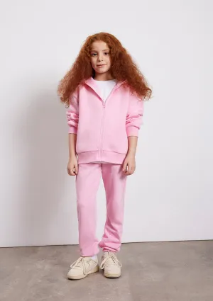 Hooded Pink Basic Sweatshirt