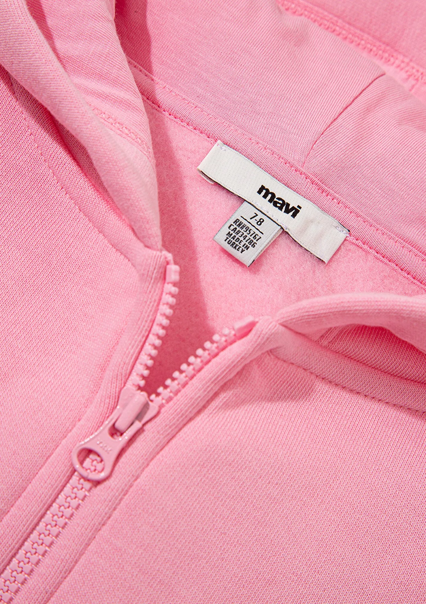 Hooded Pink Basic Sweatshirt