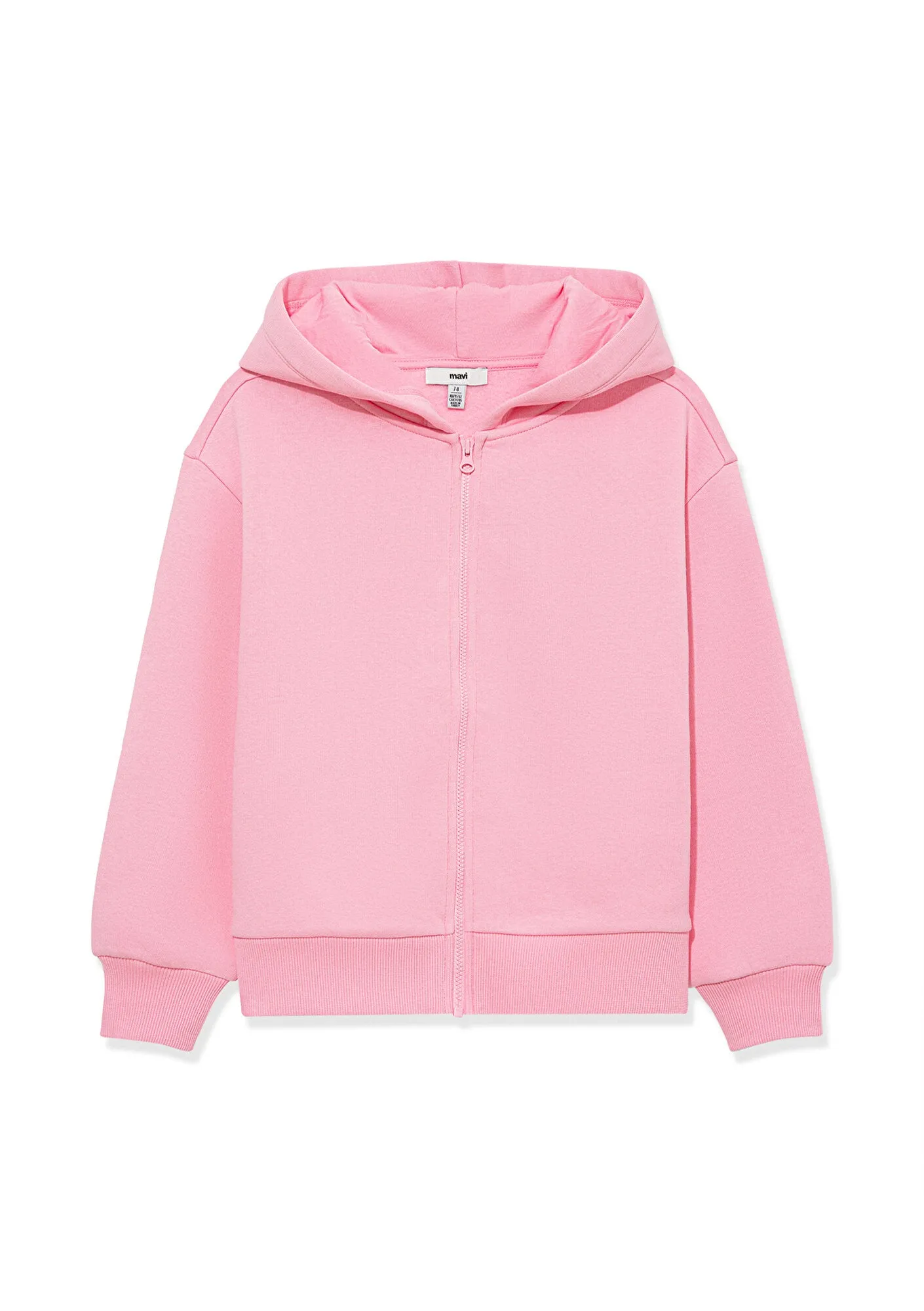 Hooded Pink Basic Sweatshirt