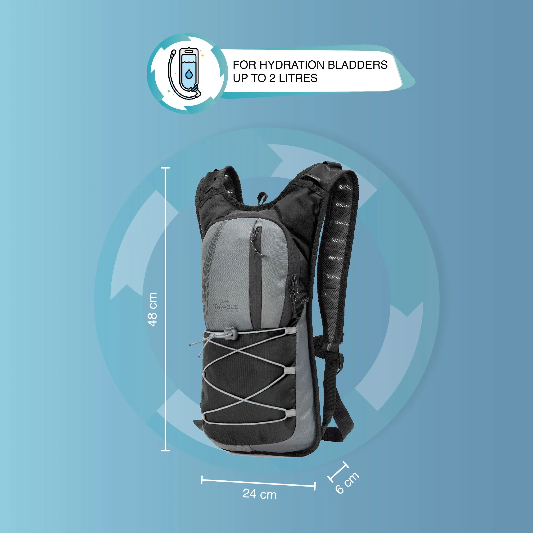 Hydration Backpack 2 litres for Cycling and Trail Running | 1 Year Warranty