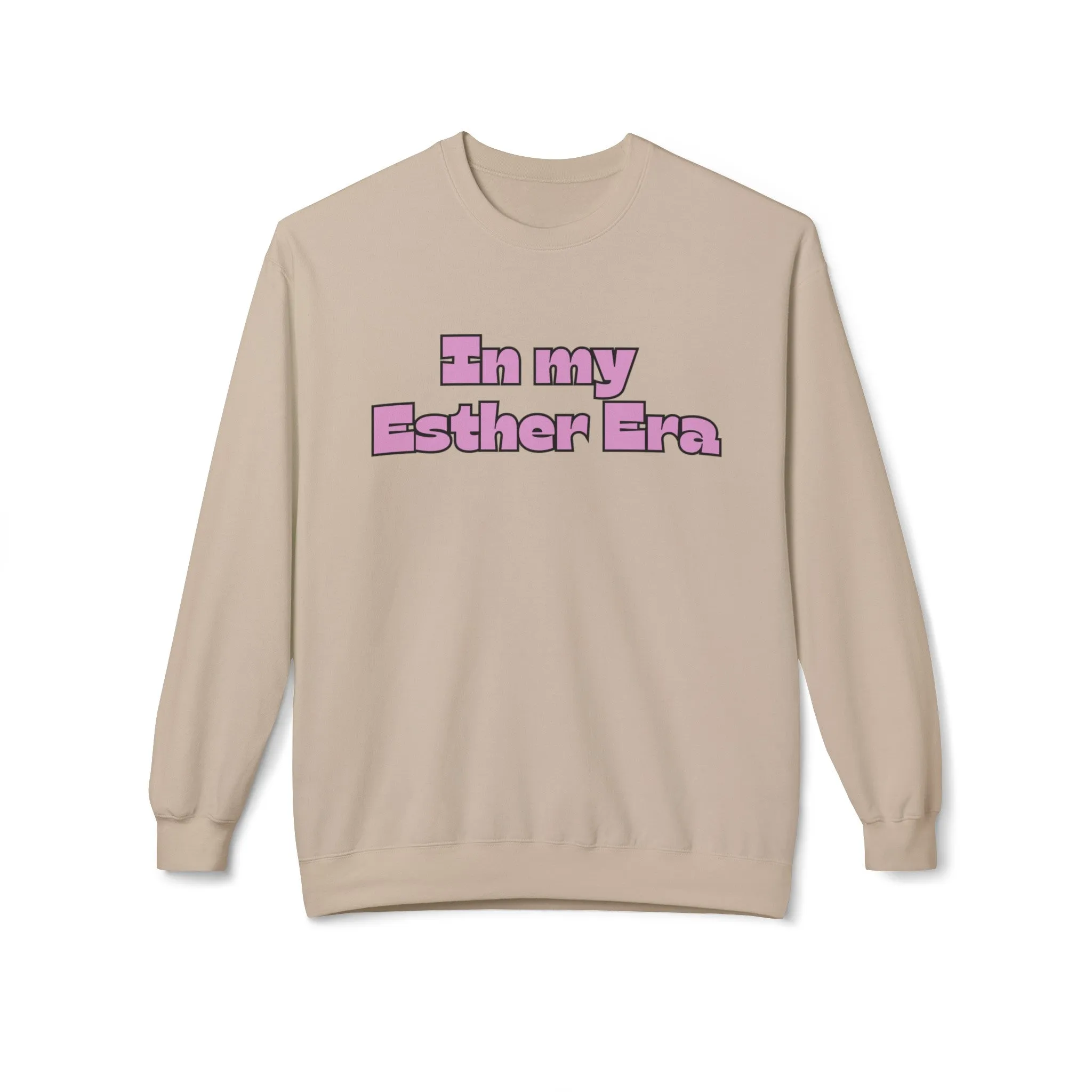 In my Esther era / hand drawn shirt / Bible gift / shirt /  Unisex Midweight Softstyle Fleece Crewneck Sweatshirt