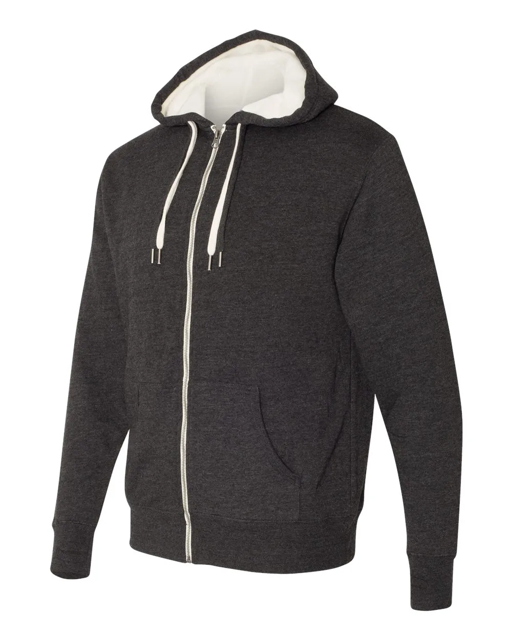 Independent Trading Co. - Unisex Sherpa-Lined Hooded Sweatshirt Charcoal Heather