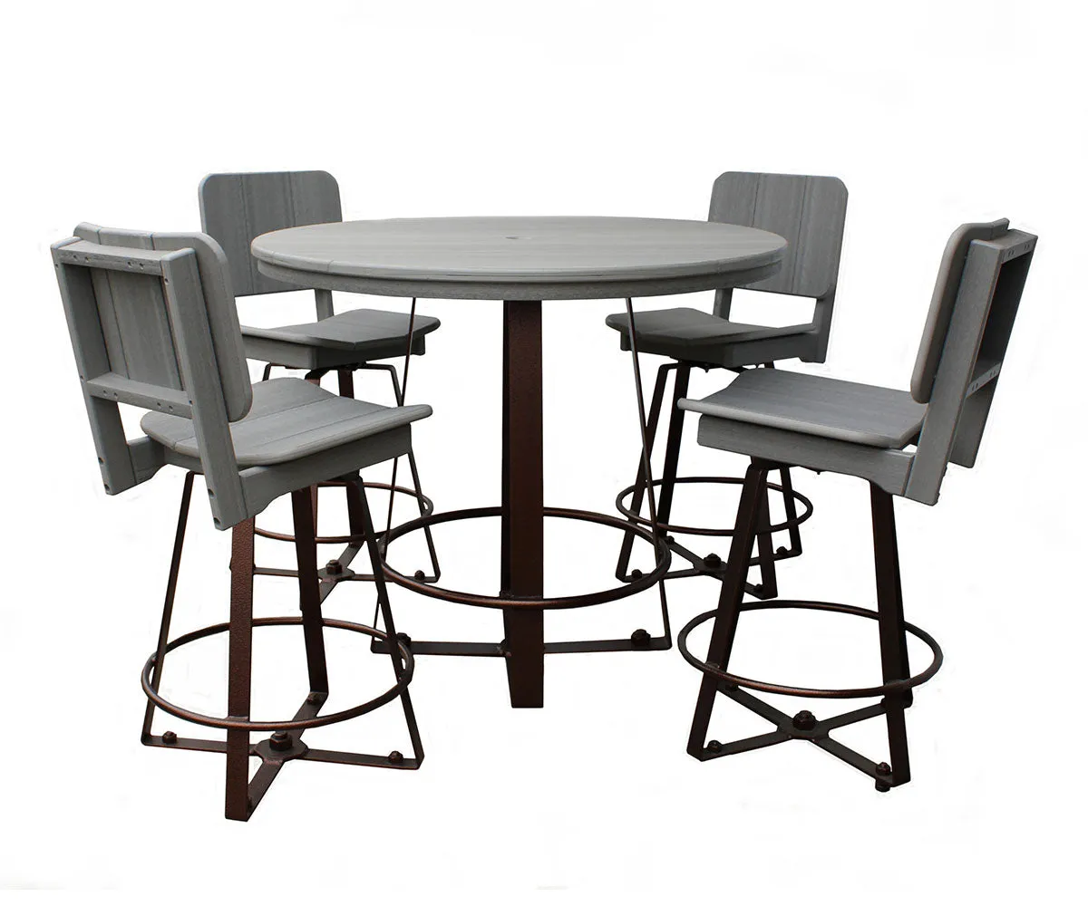 Iron Lake - Outdoor Swivel Chair w/ Full Poly Seat