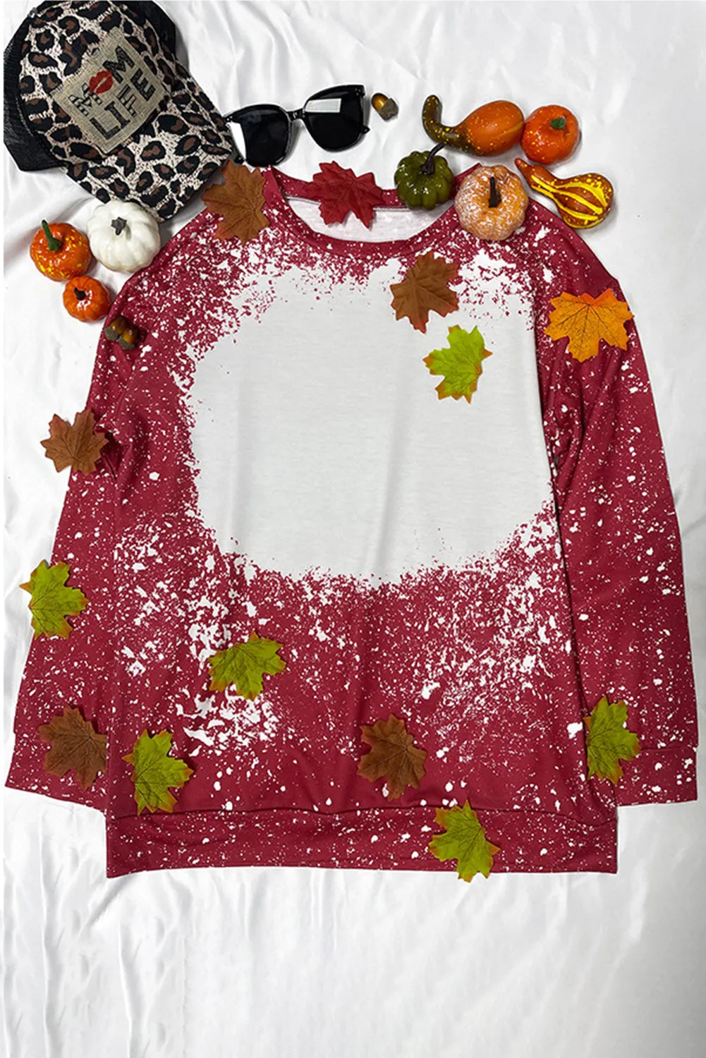KaleaBoutique Stylish Tie-dyed Crew Neck Pullover Sweatshirt