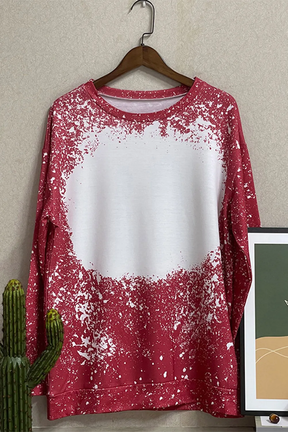 KaleaBoutique Stylish Tie-dyed Crew Neck Pullover Sweatshirt