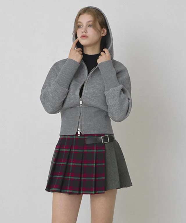 KANDINI Two-Way Hoodie Zip-up Jumper - Gray