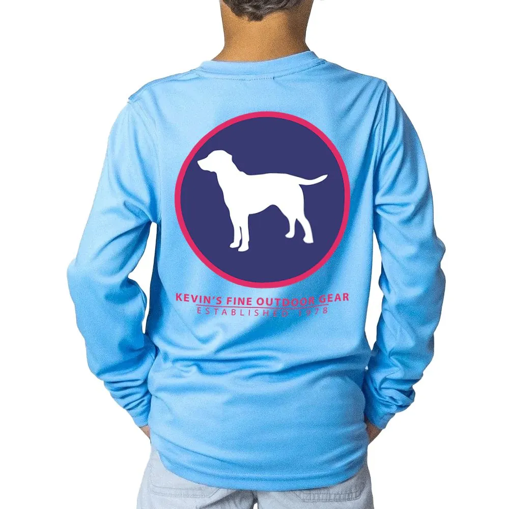 Kevin's Kid's Circle Lab Long Sleeve Performance T-Shirt