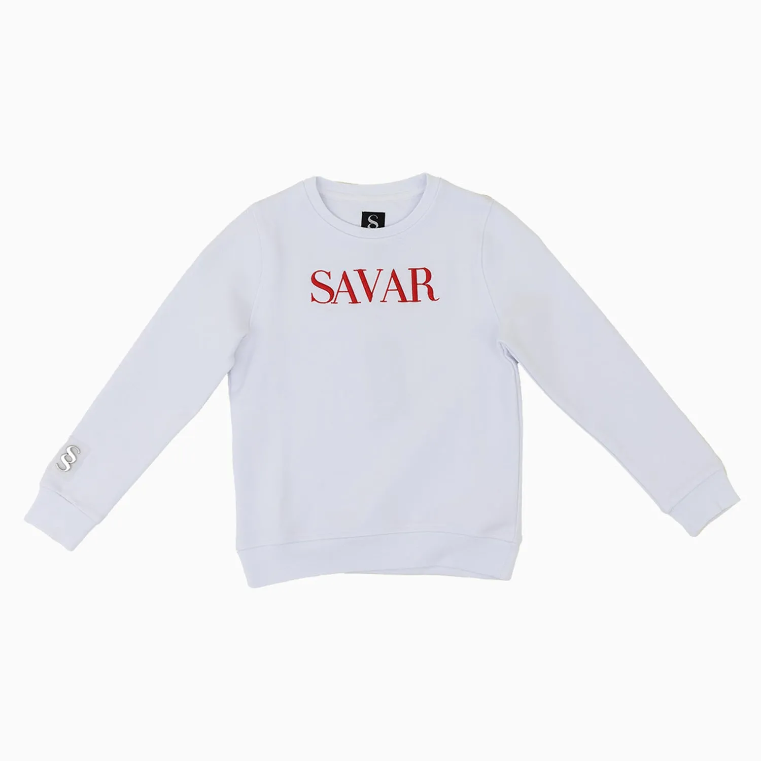 Kid's Embroidery Crew Neck Sweatshirt