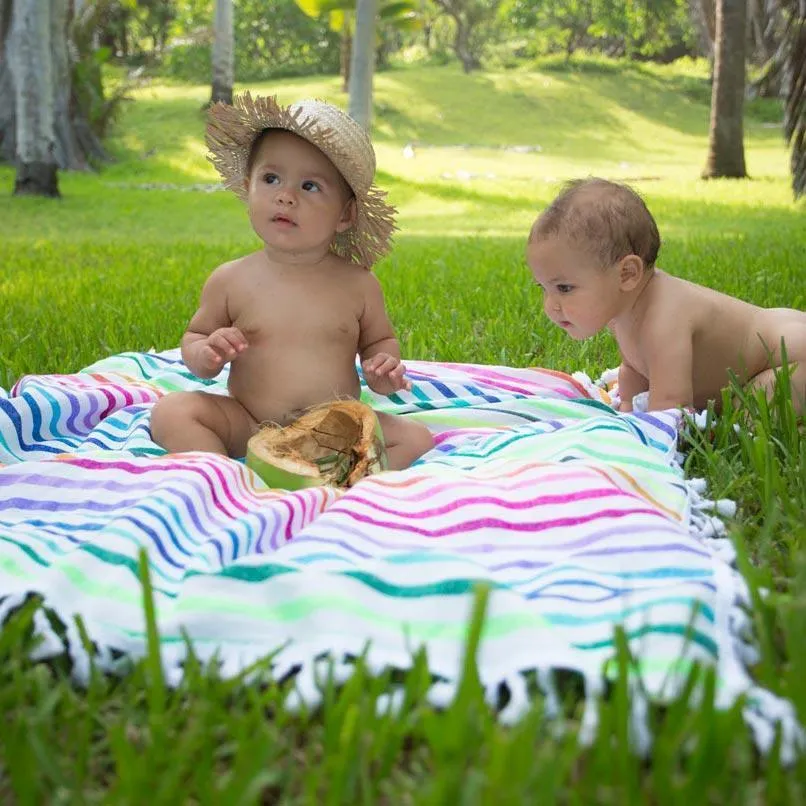 Kid's Striped Beach Blanket