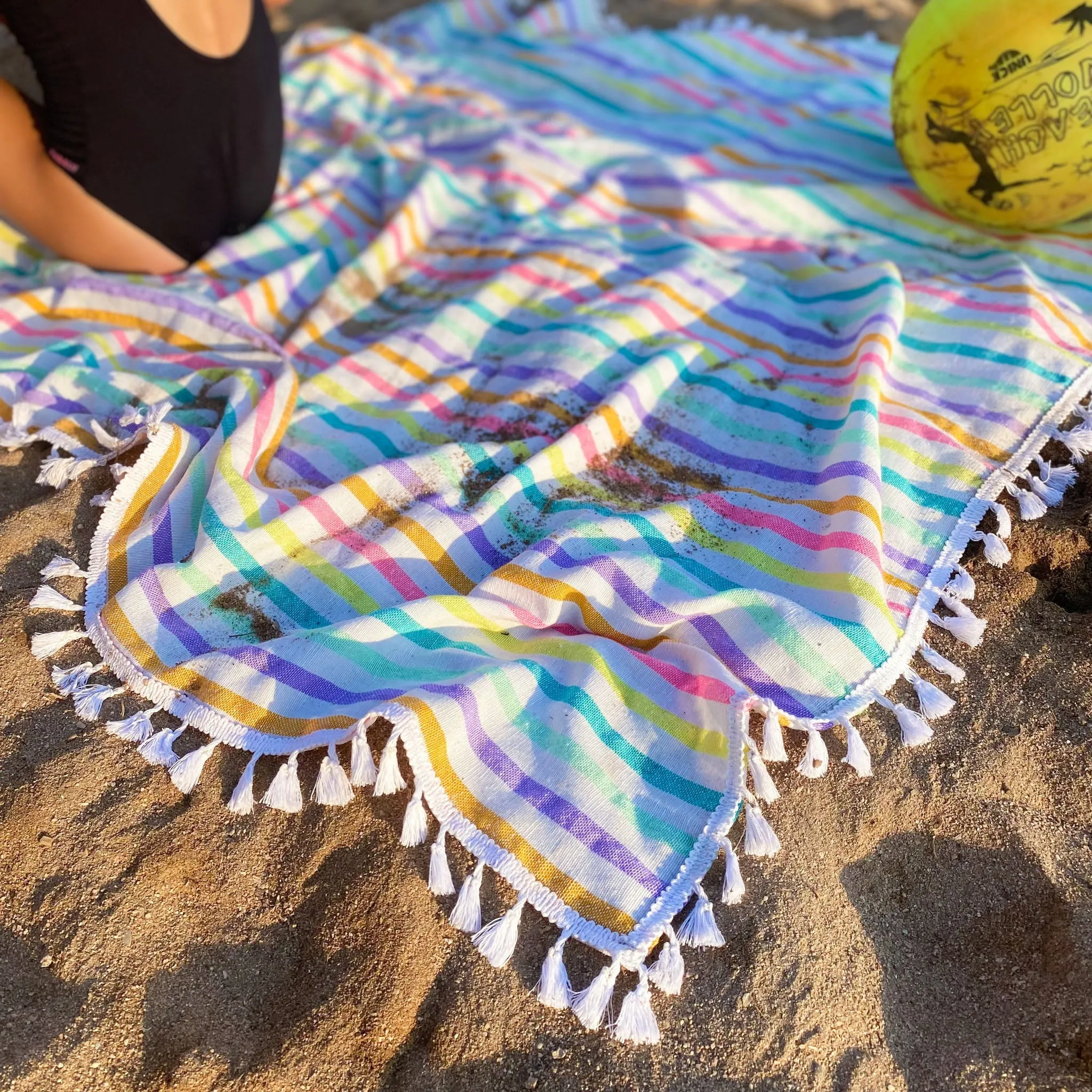 Kid's Striped Beach Blanket