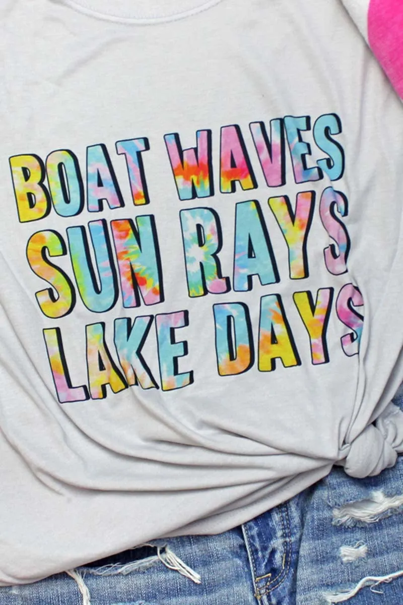 Lake Days Tie Dye Unisex Dri-Power Poly Tee
