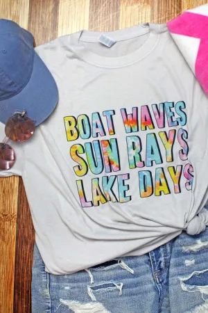 Lake Days Tie Dye Unisex Dri-Power Poly Tee