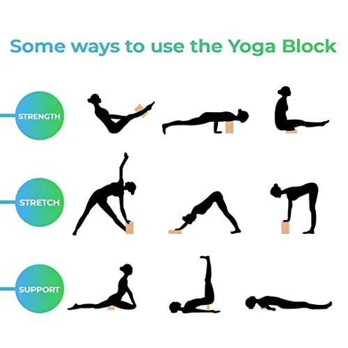 LEVIOSA Cork Yoga Block, 9 x 5 x 3 Inch , Brown