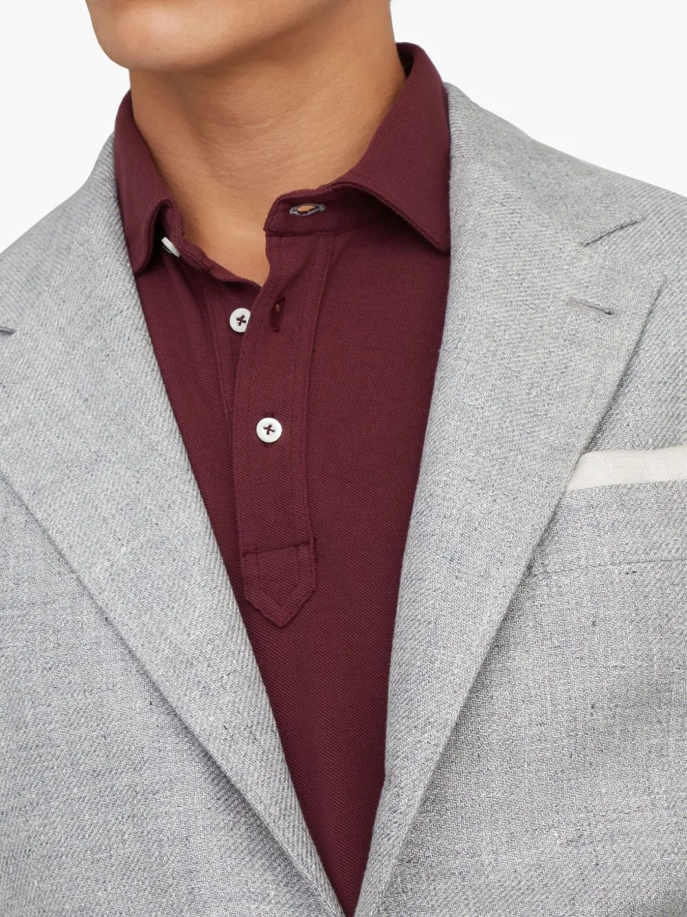 Linen and cotton suit-type jacket