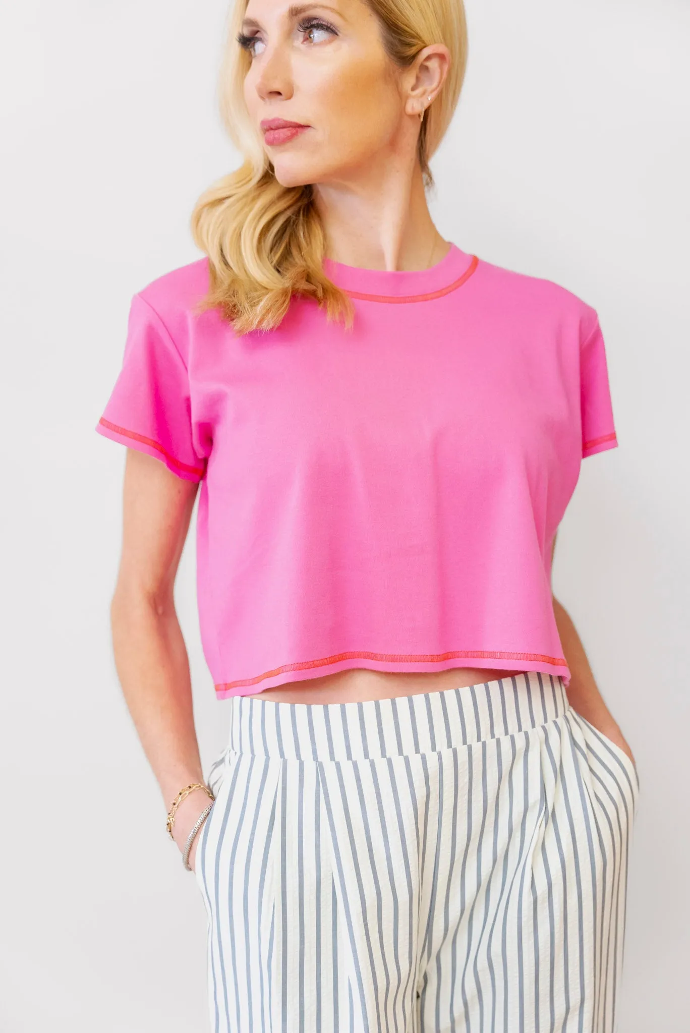 LNA CLOTHING Leni Cropped Tee