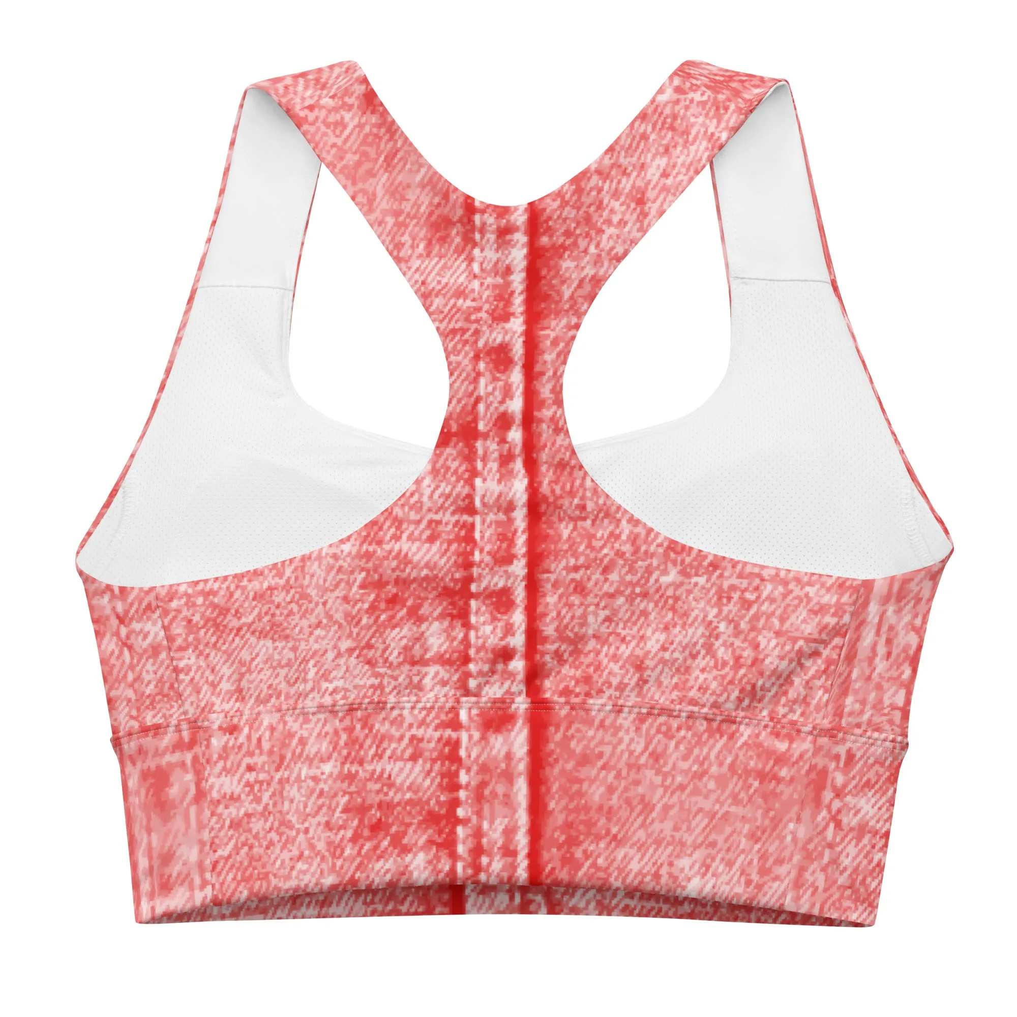 Longline sports bra Denim Red