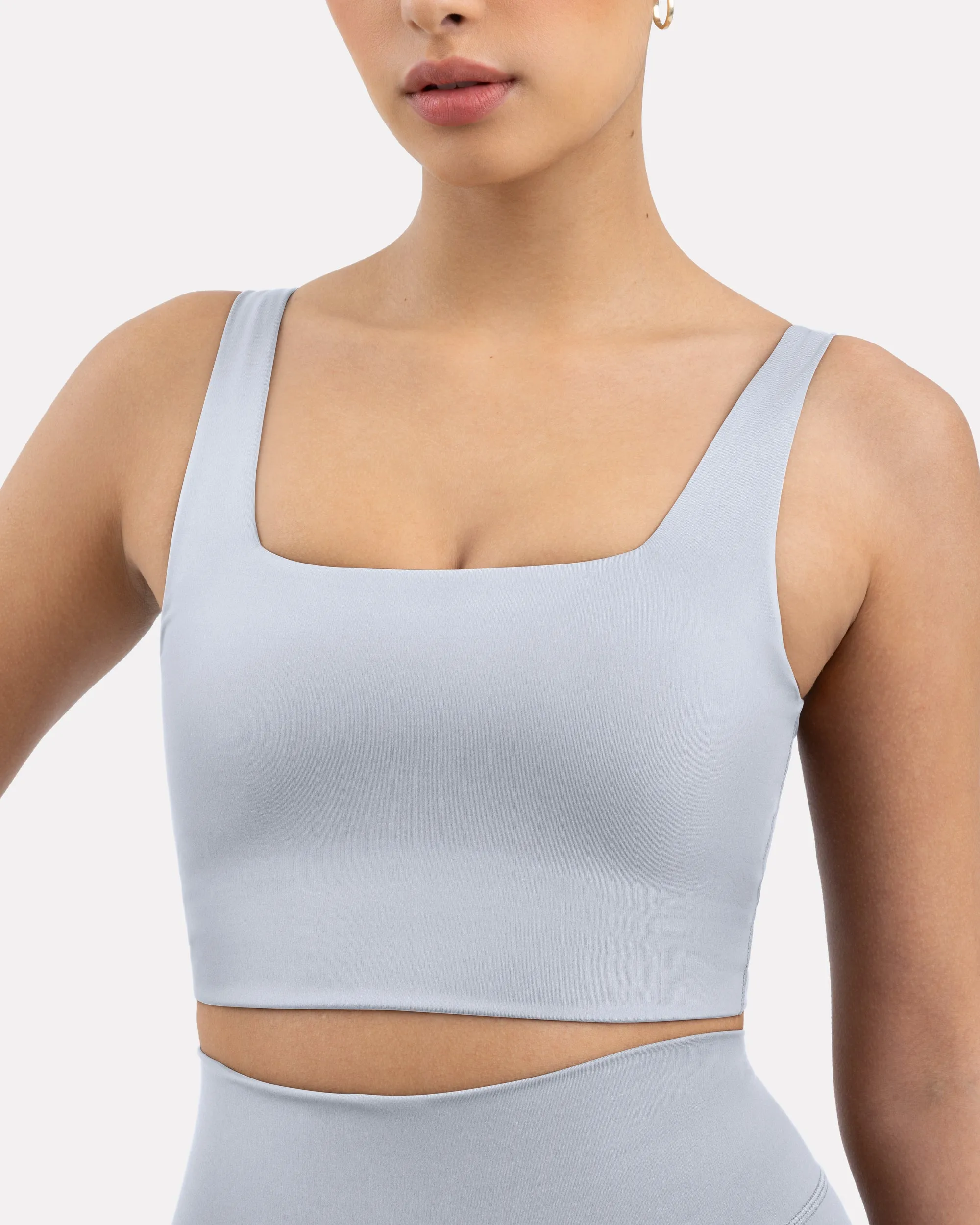 Longline Square Neck Medium-Support Padded Sports Bra