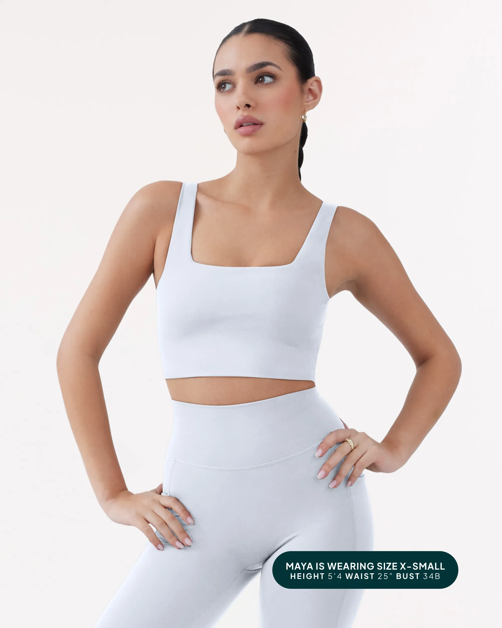 Longline Square Neck Medium-Support Padded Sports Bra