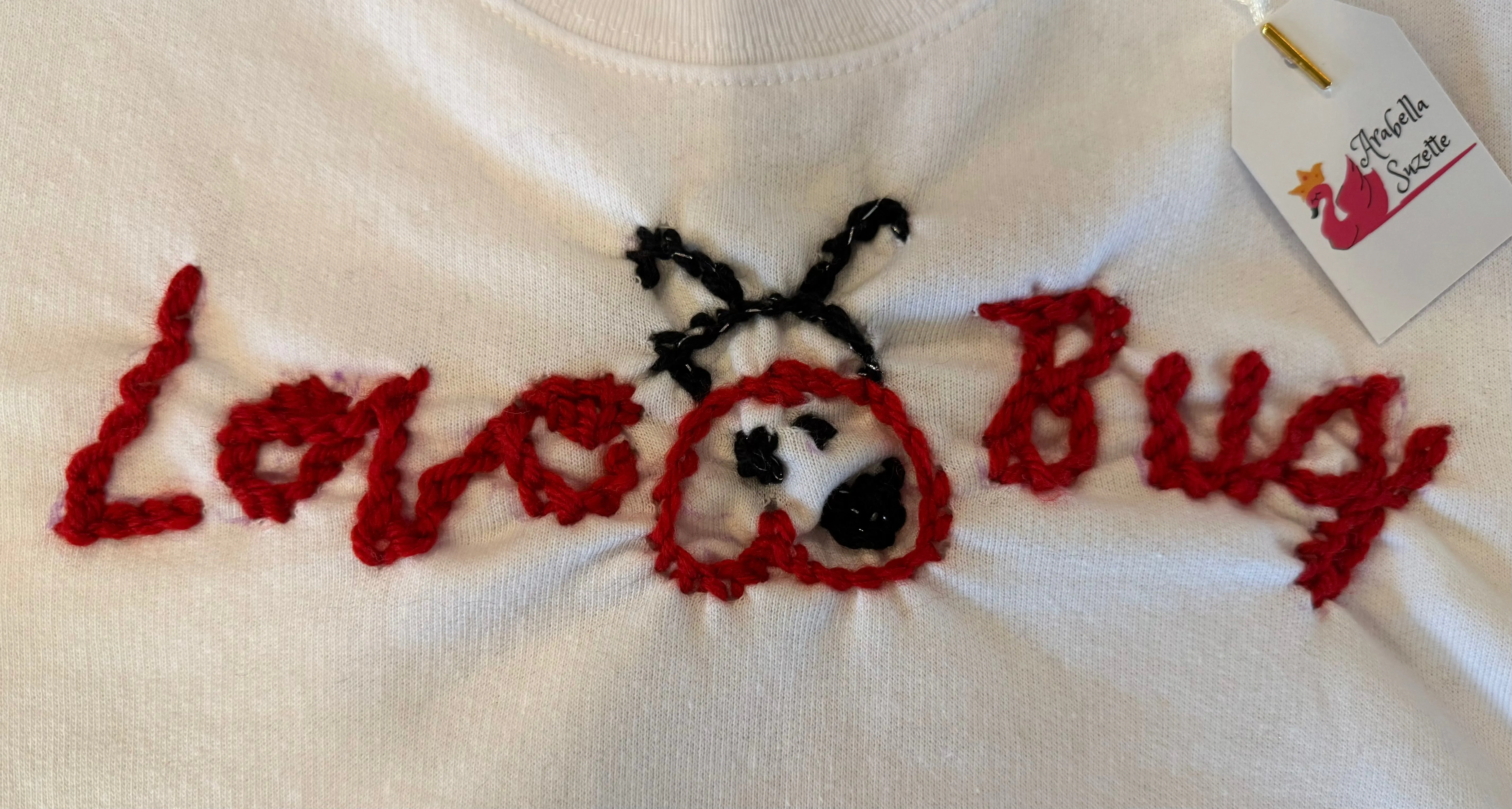 “Love Bug” Hand Embroidered Sweatshirt