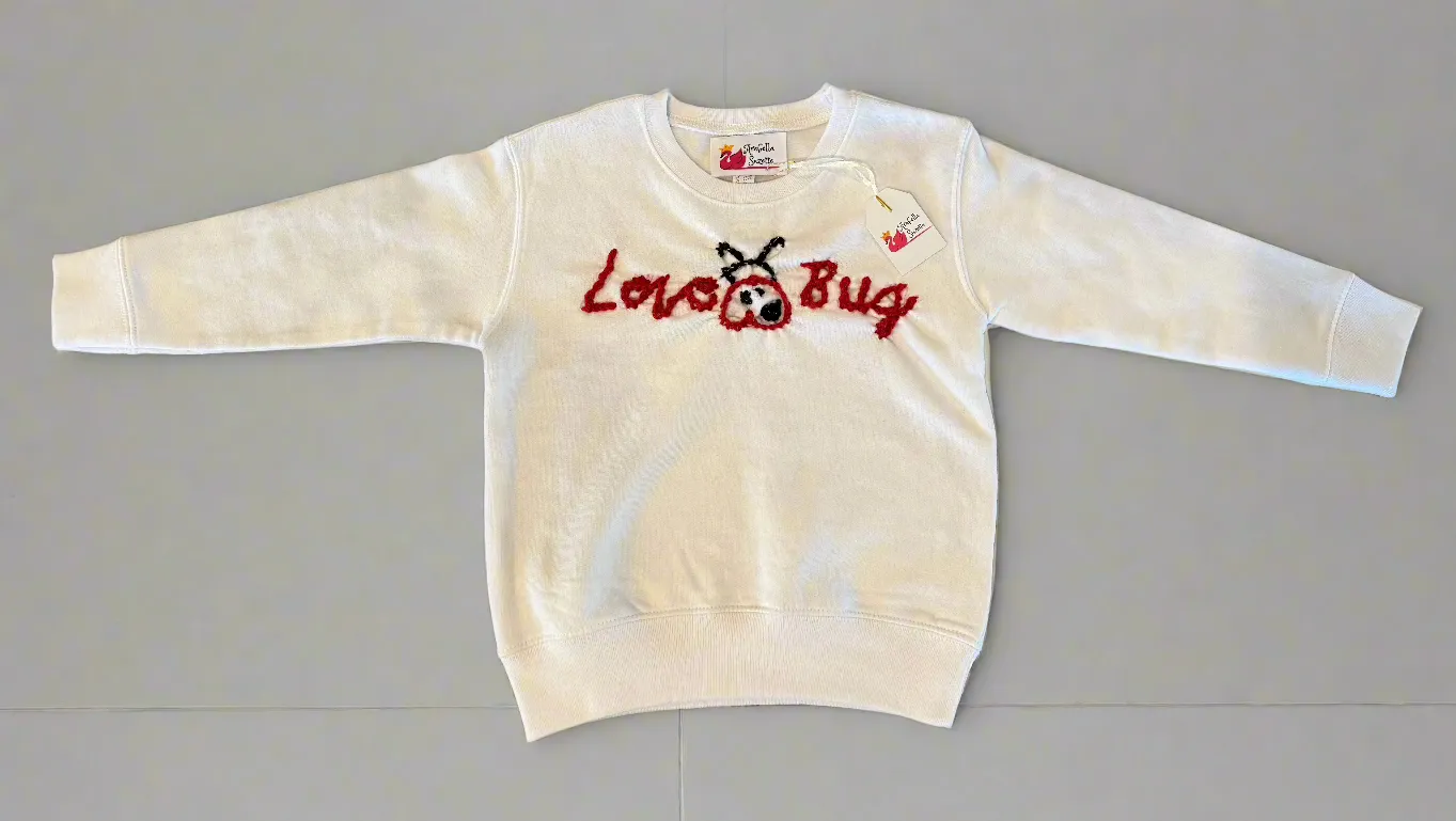 “Love Bug” Hand Embroidered Sweatshirt