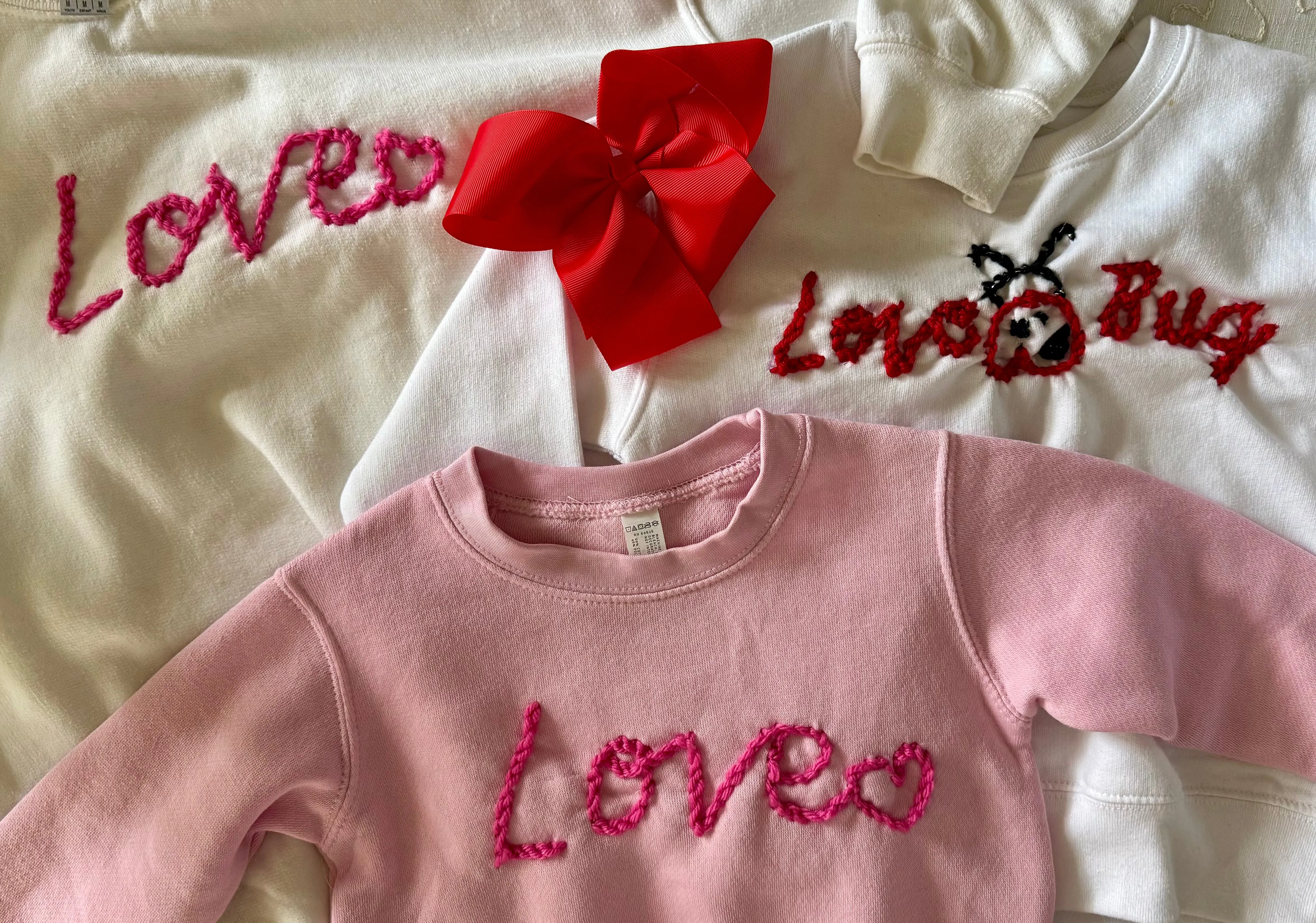 “Love Bug” Hand Embroidered Sweatshirt
