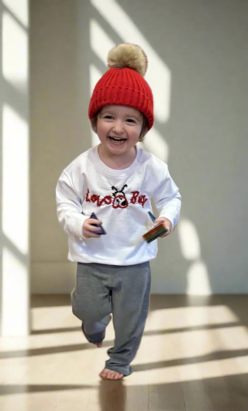 “Love Bug” Hand Embroidered Sweatshirt