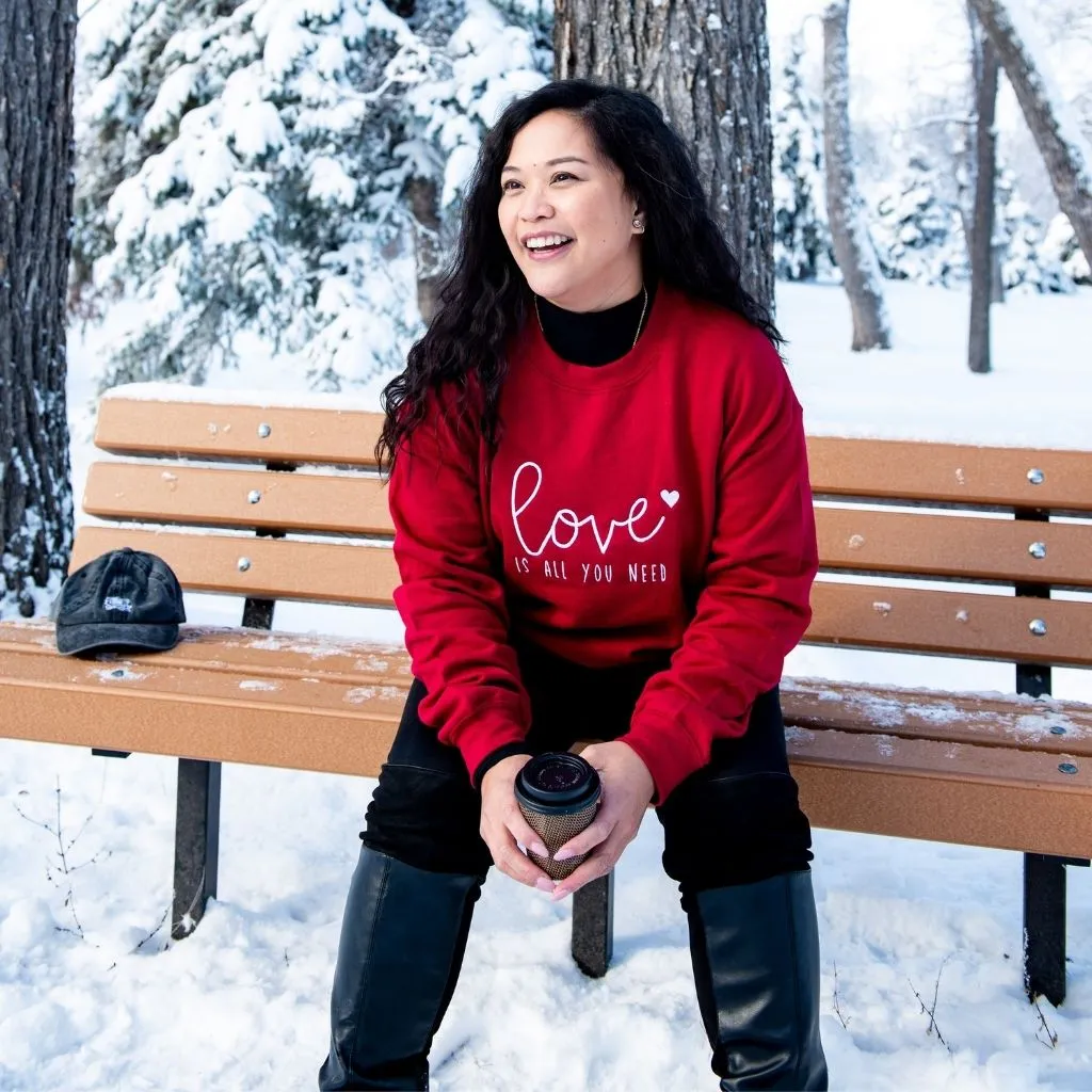 Love is all you need Embroidered Sweatshirt