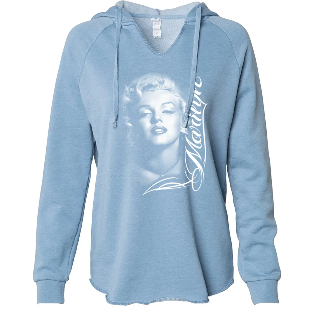 Marilyn Monroe Portrait Signature Women's Soft Hooded Pullover