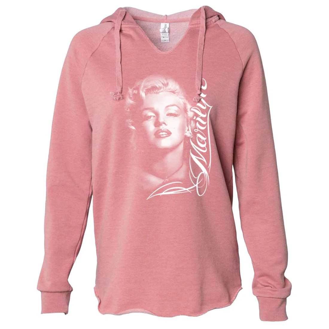 Marilyn Monroe Portrait Signature Women's Soft Hooded Pullover
