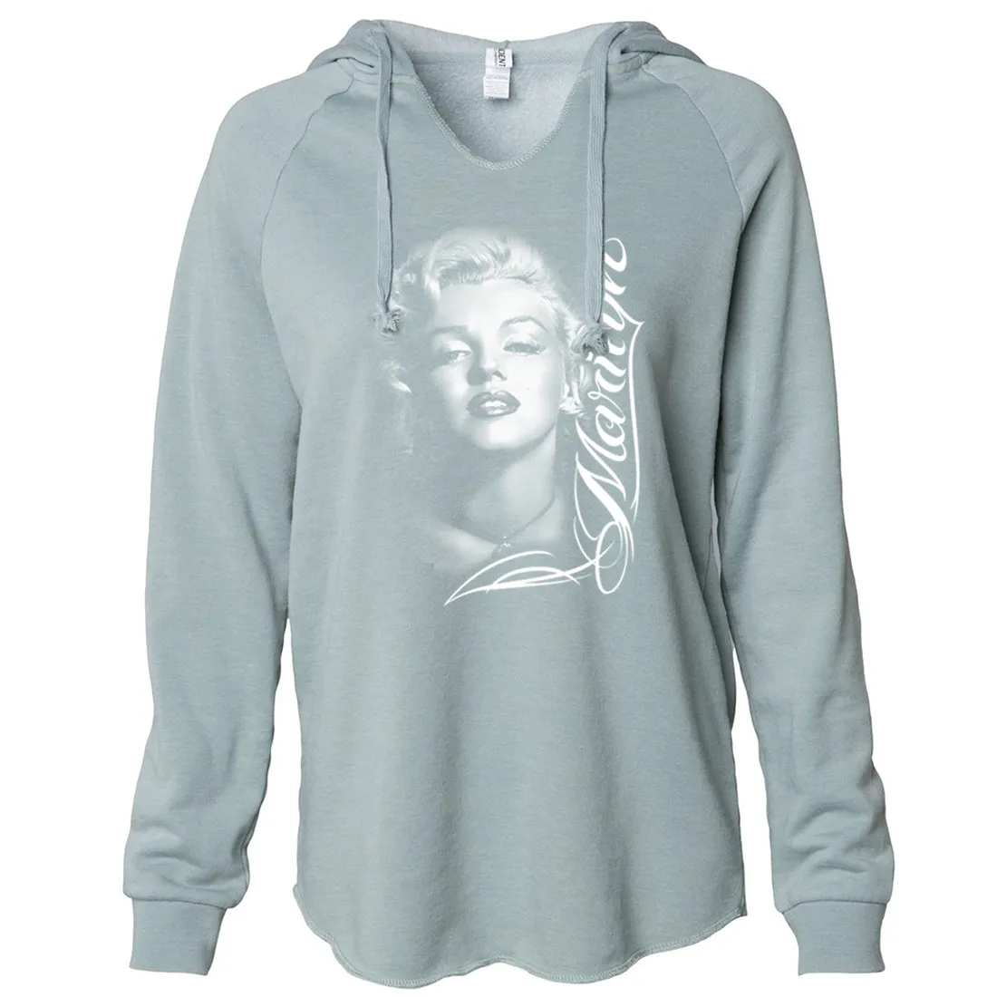 Marilyn Monroe Portrait Signature Women's Soft Hooded Pullover