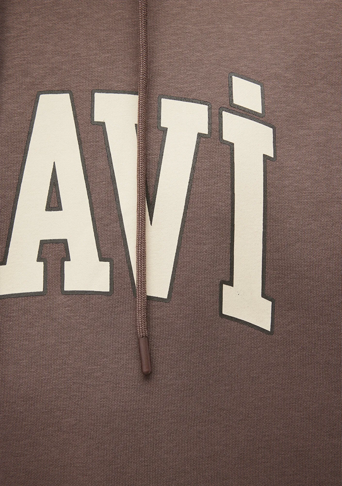 Mavi Logo Printed Hooded Brown Sweatshirt