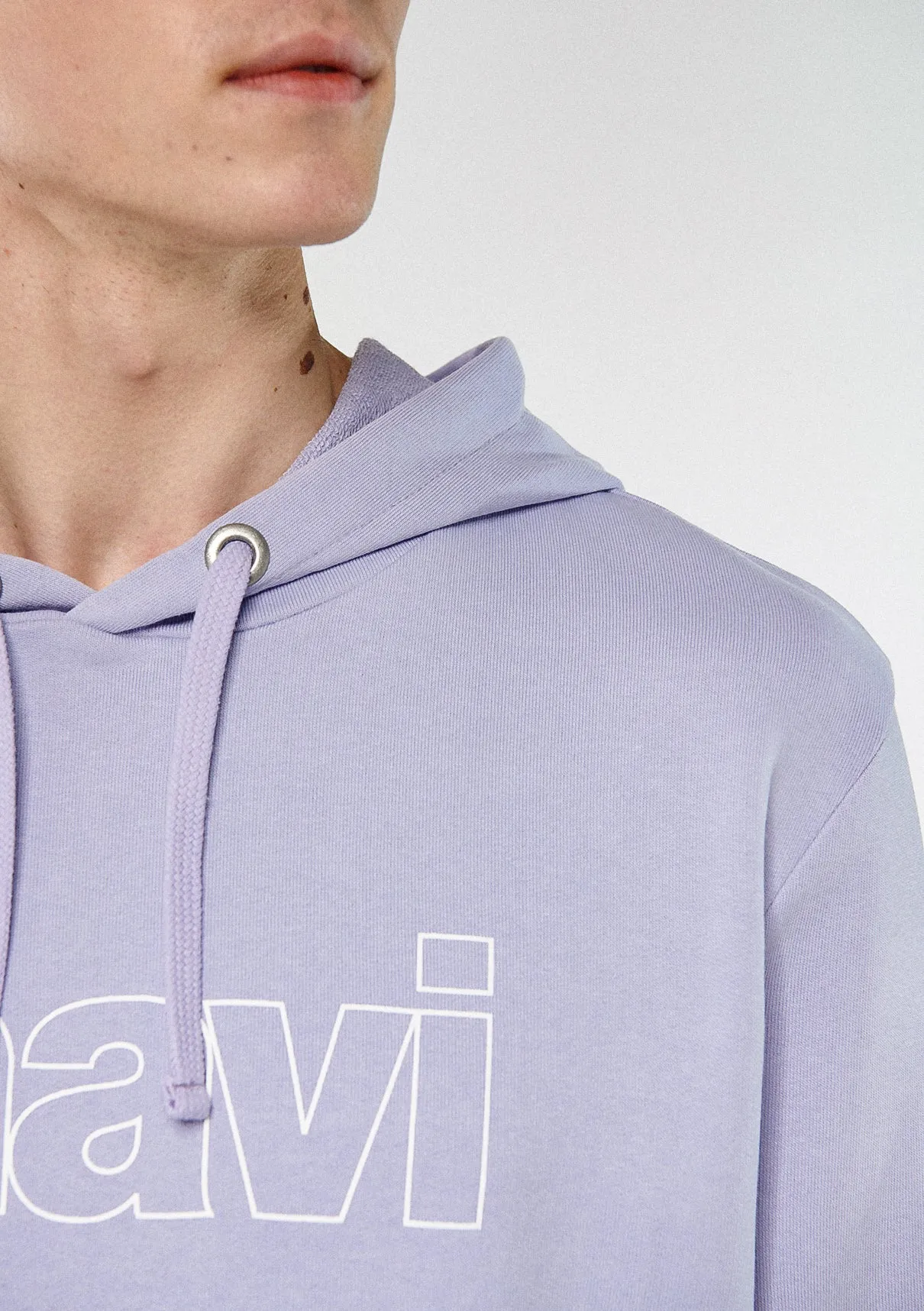 Mavi Logo Printed Hooded Purple Sweatshirt