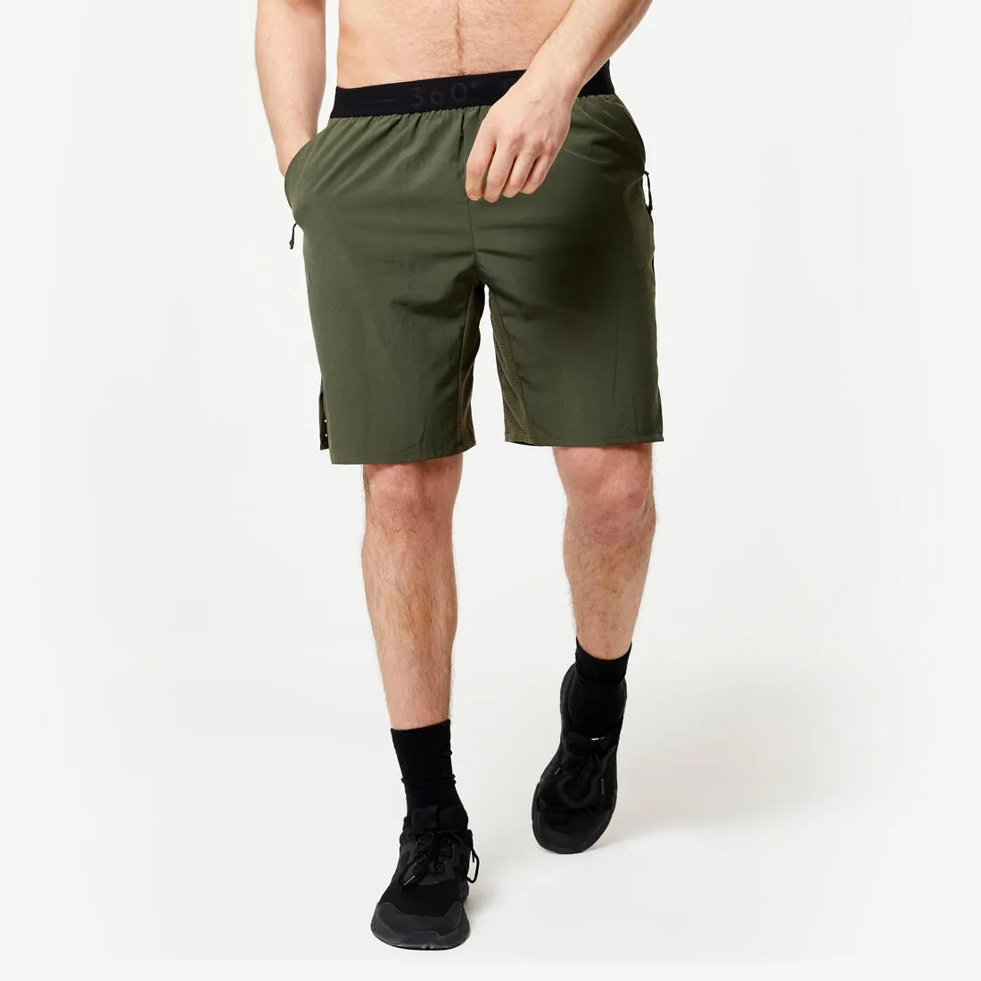 Men's Breathable Performance Cross Training Shorts with Zipped Pockets