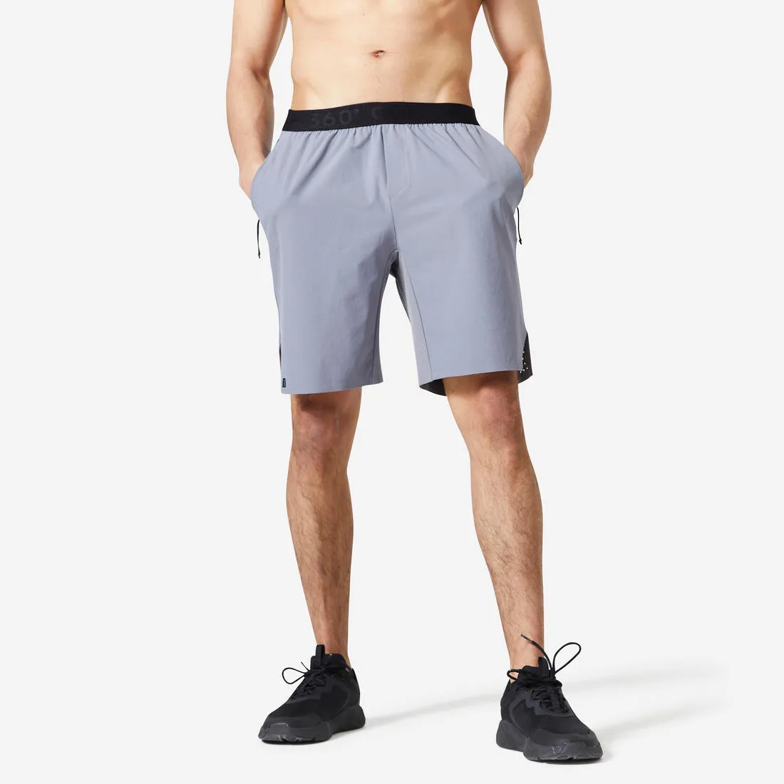 Men's Breathable Performance Cross Training Shorts with Zipped Pockets