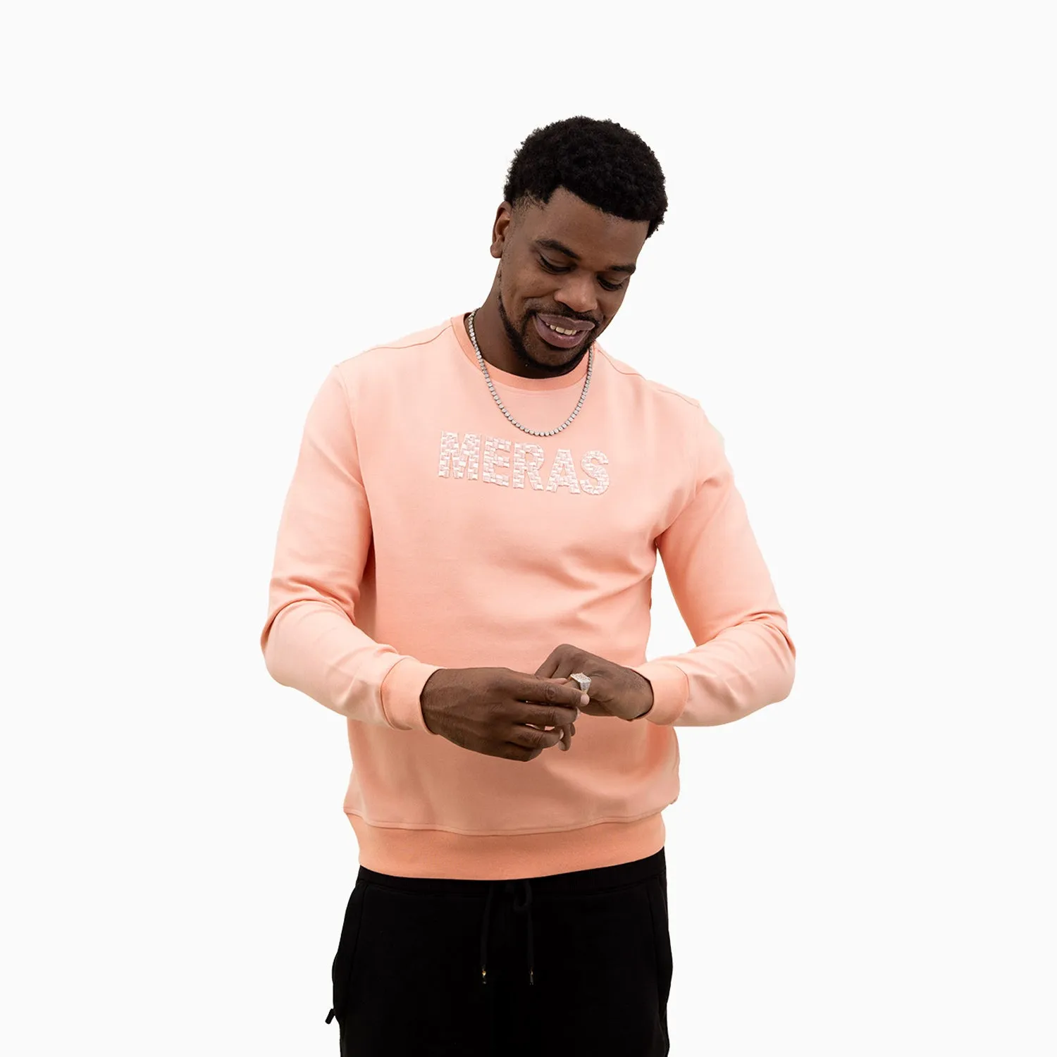 Men's Embroidery Crew Neck Sweatshirt
