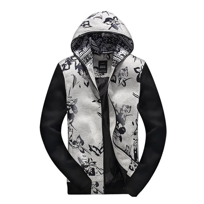 Men's Fashion Printed Hoodie Jacket Up To 3XL