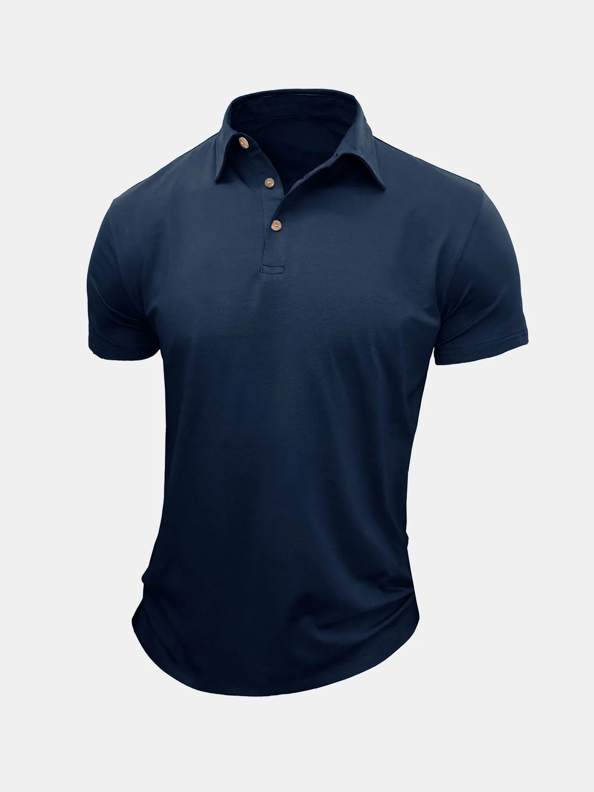 Men's Leisure Summer Breathable Cotton Short Sleeve Polo Shirt