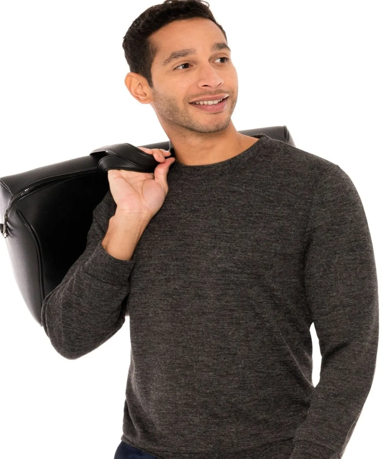 Mens Lightweight Crewneck Sweater - Dry Fit Moisture Wicking Pullover Sweaters