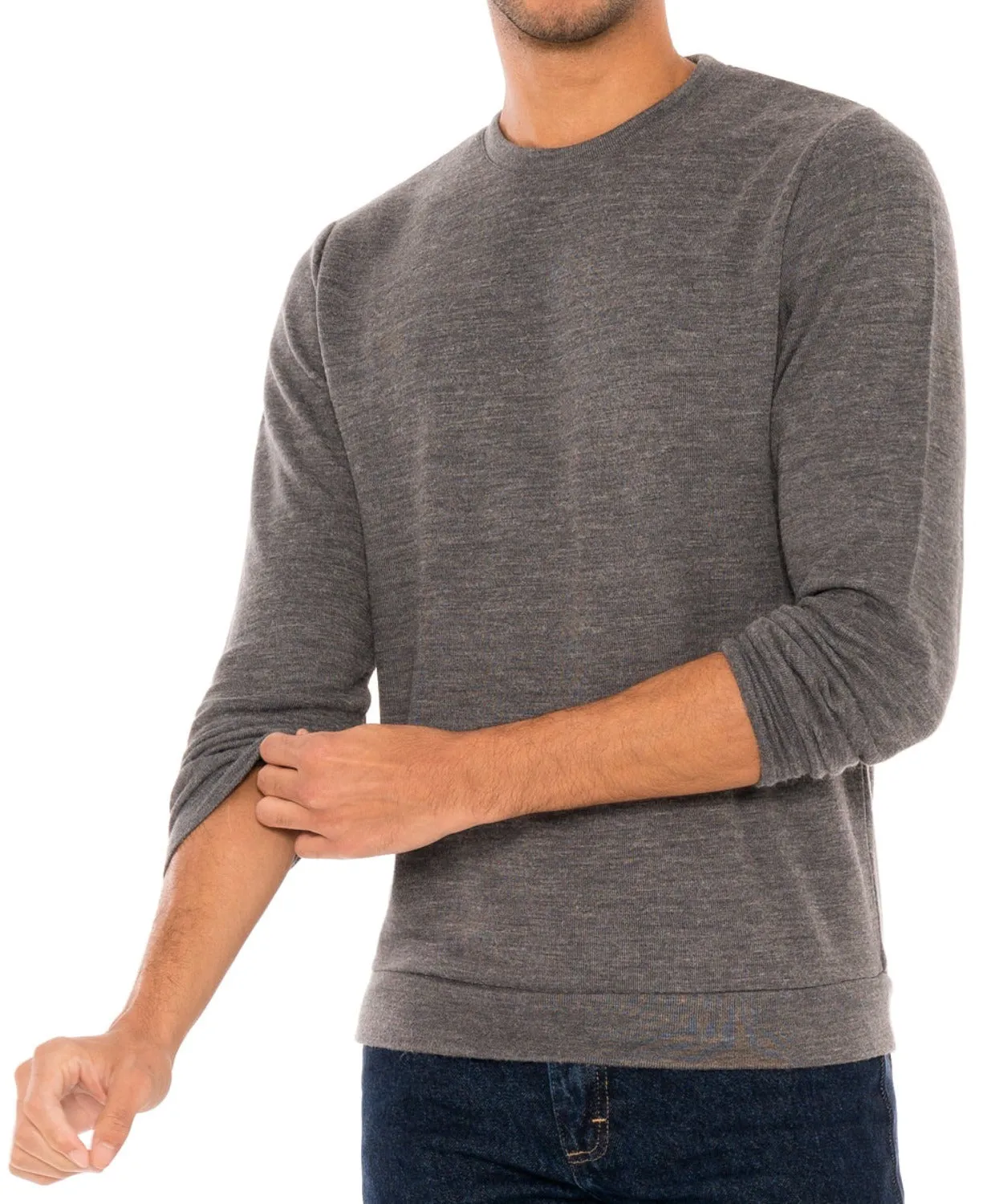 Mens Lightweight Crewneck Sweater - Dry Fit Moisture Wicking Pullover Sweaters