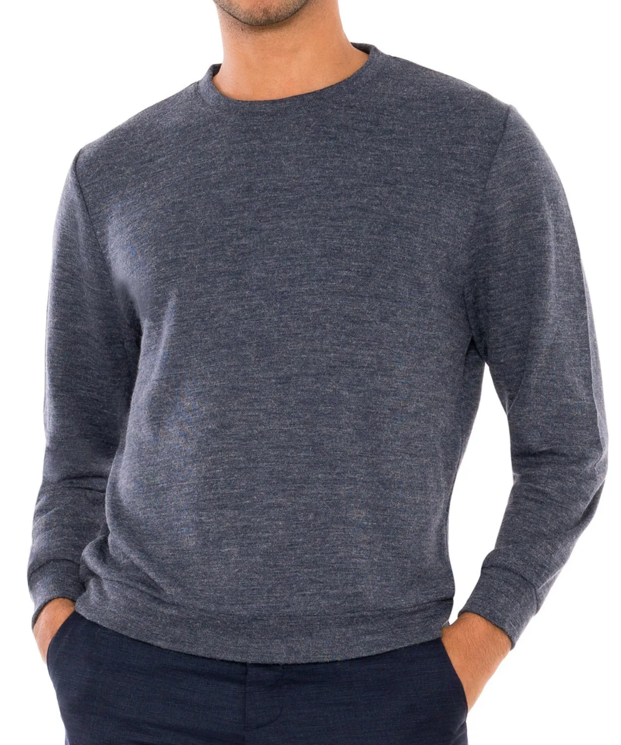 Mens Lightweight Crewneck Sweater - Dry Fit Moisture Wicking Pullover Sweaters