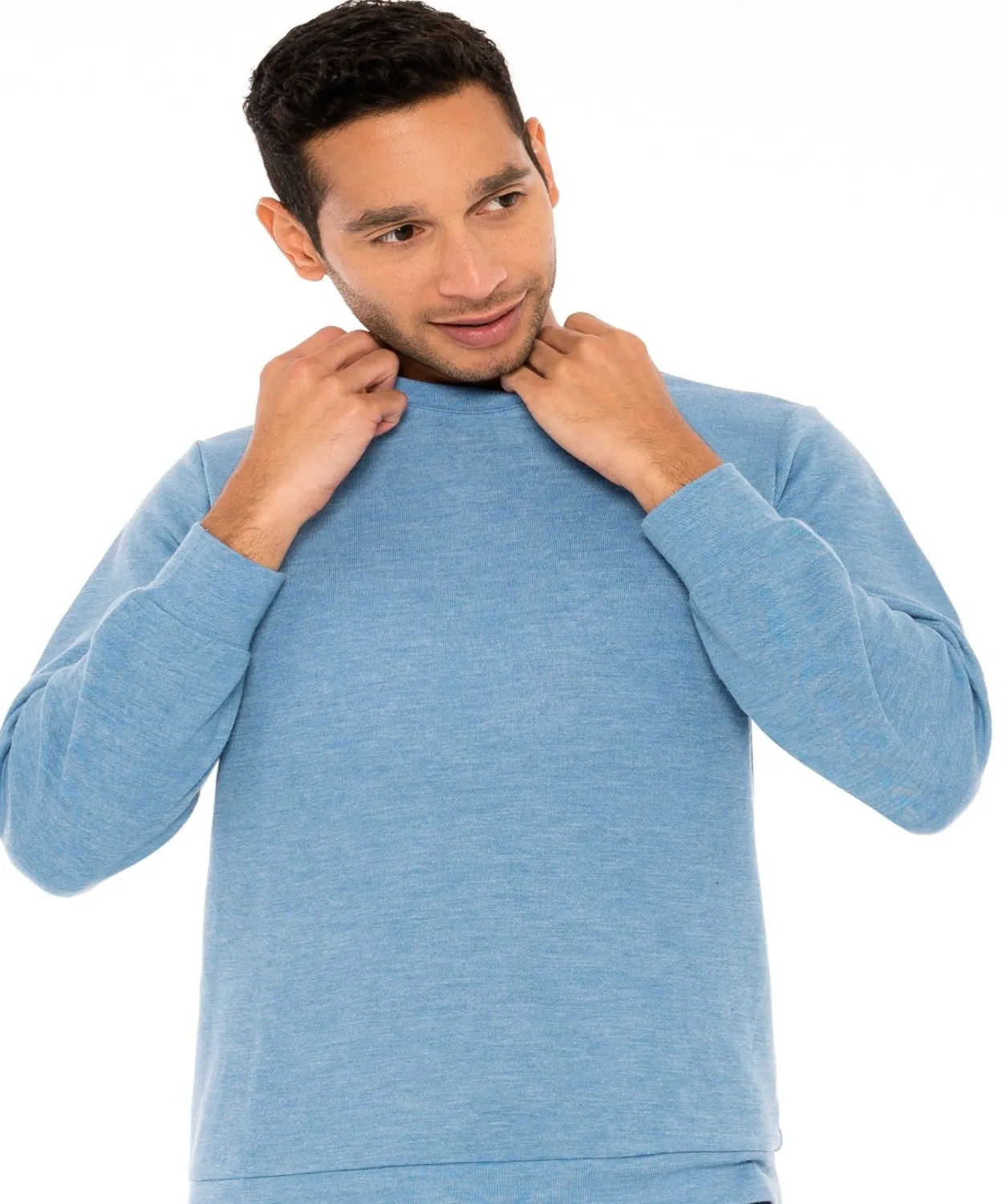 Mens Lightweight Crewneck Sweater - Dry Fit Moisture Wicking Pullover Sweaters