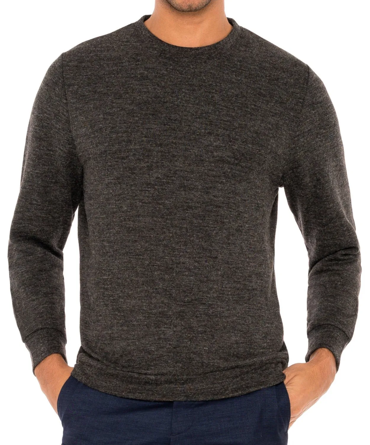 Mens Lightweight Crewneck Sweater - Dry Fit Moisture Wicking Pullover Sweaters