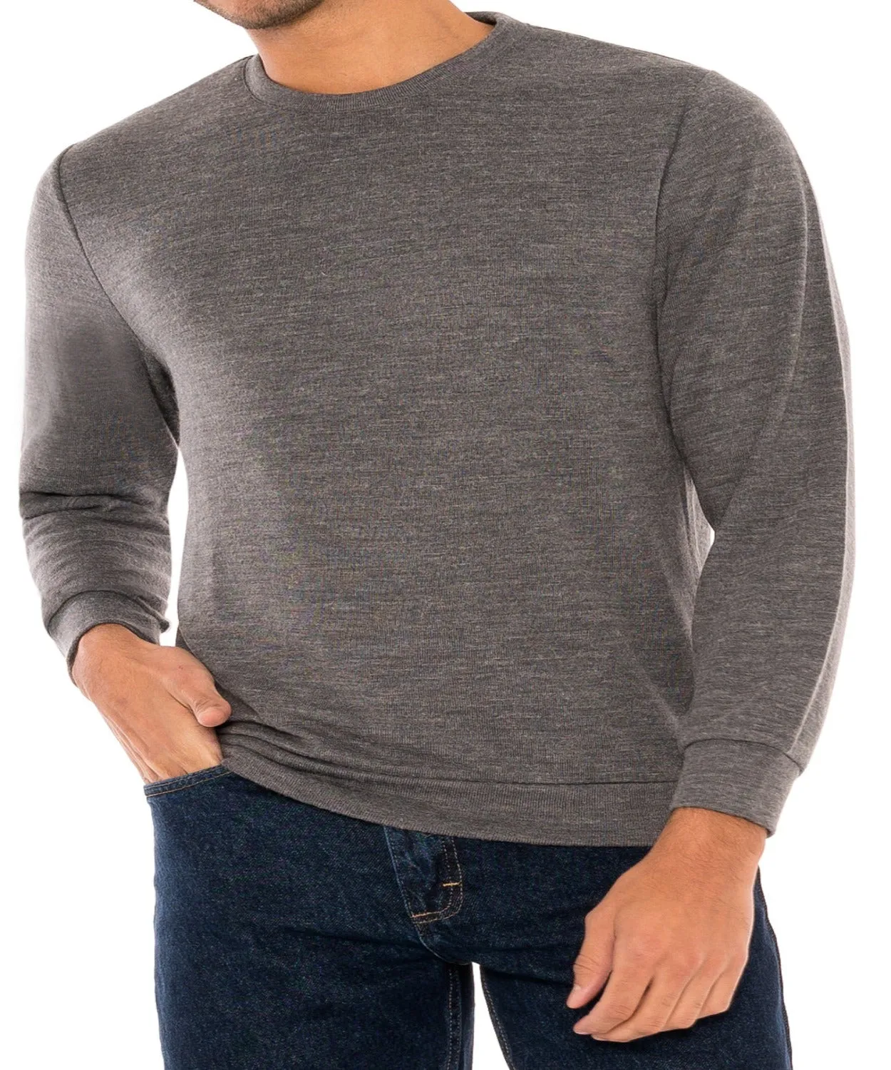 Mens Lightweight Crewneck Sweater - Dry Fit Moisture Wicking Pullover Sweaters