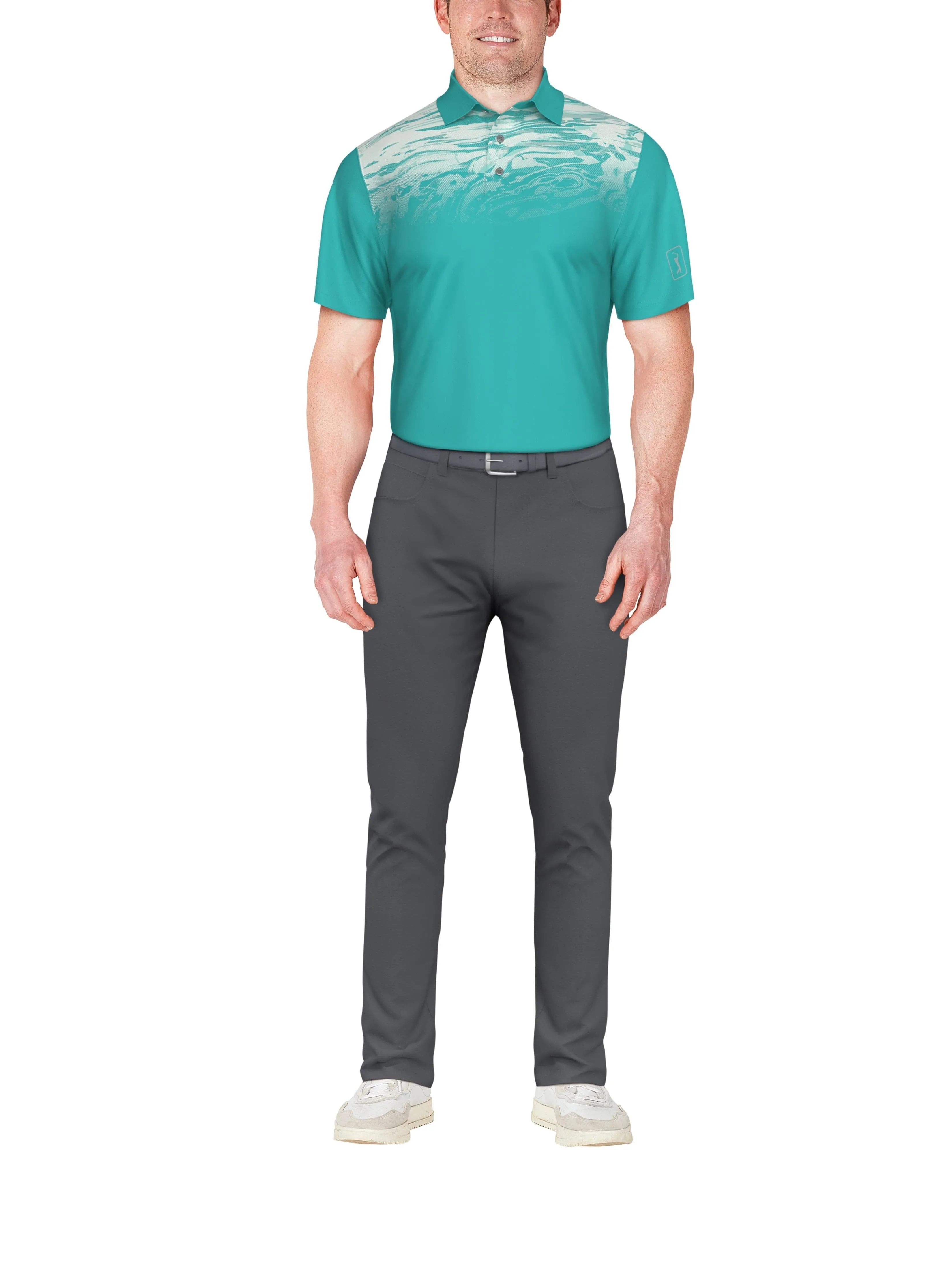 Men's Marble Ombre Print Golf Polo