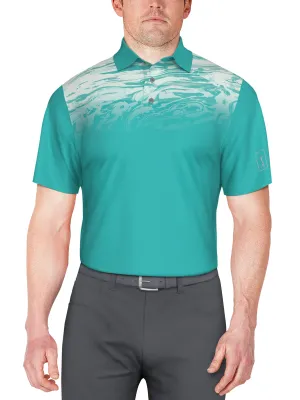 Men's Marble Ombre Print Golf Polo