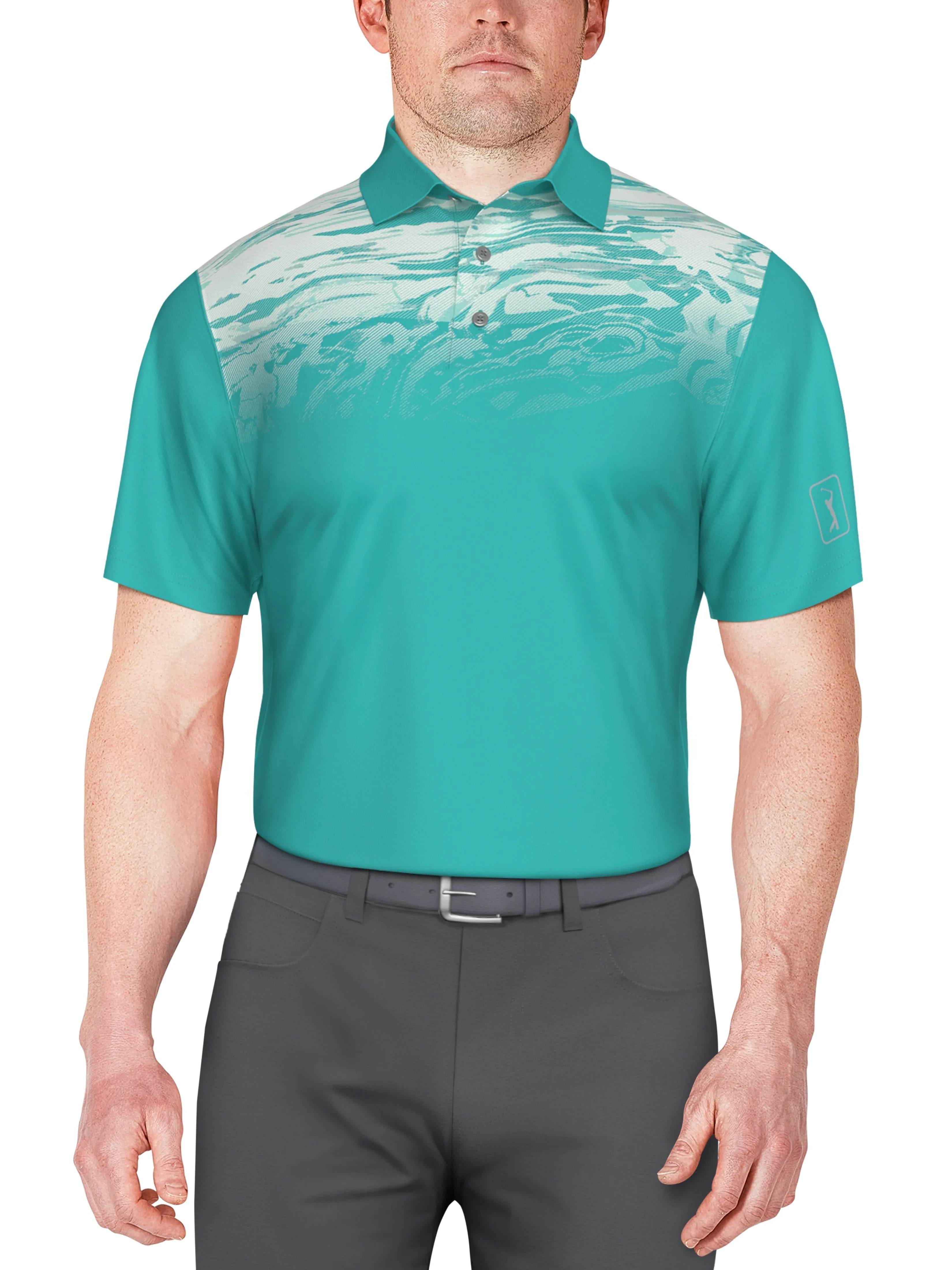 Men's Marble Ombre Print Golf Polo