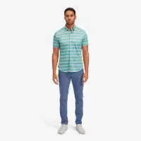 Men's Mizzen   Main | Halyard Short Sleeve | Green Multi Stripe