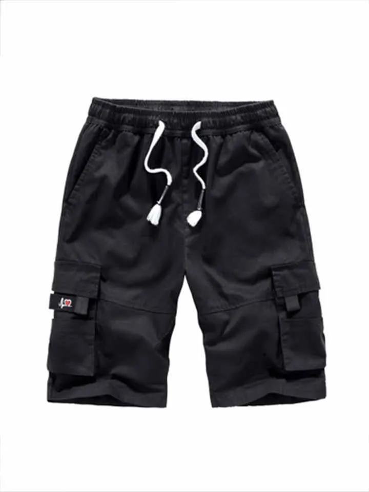 Mens Outdoor Multi-pocket Cargo Cotton Shorts